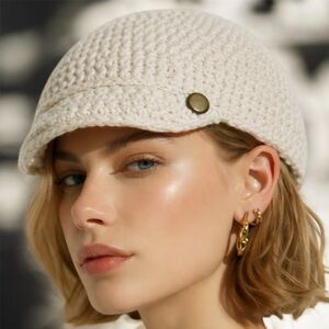 Banana Republic Ivory Textured Hat